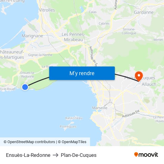 Ensuès-La-Redonne to Plan-De-Cuques map