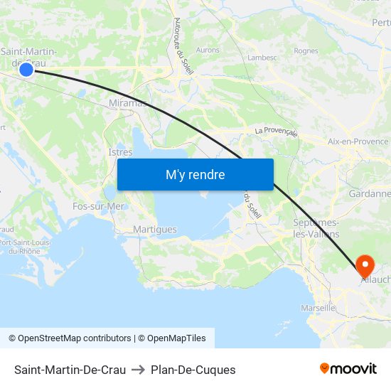 Saint-Martin-De-Crau to Plan-De-Cuques map