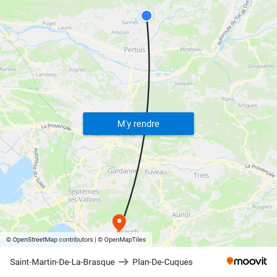 Saint-Martin-De-La-Brasque to Plan-De-Cuques map