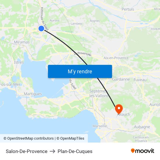 Salon-De-Provence to Plan-De-Cuques map