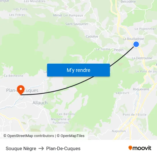 Souque Nègre to Plan-De-Cuques map