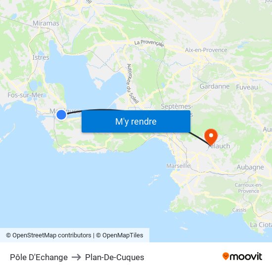 Pôle D'Echange to Plan-De-Cuques map