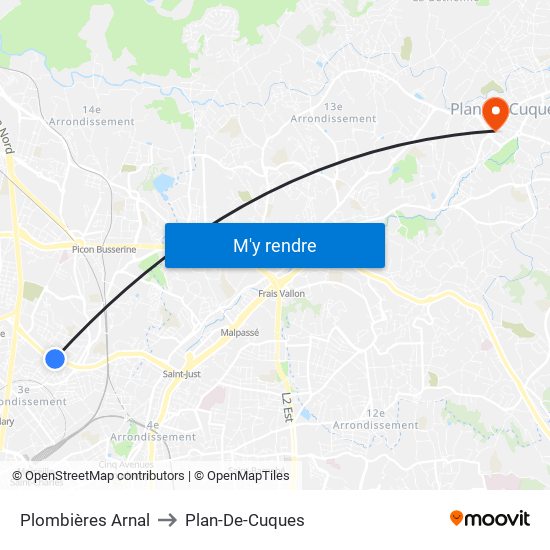 Plombières Arnal to Plan-De-Cuques map