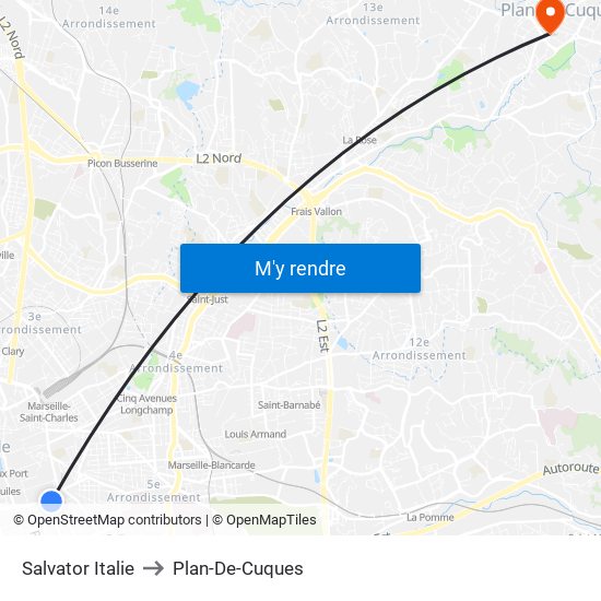 Salvator Italie to Plan-De-Cuques map