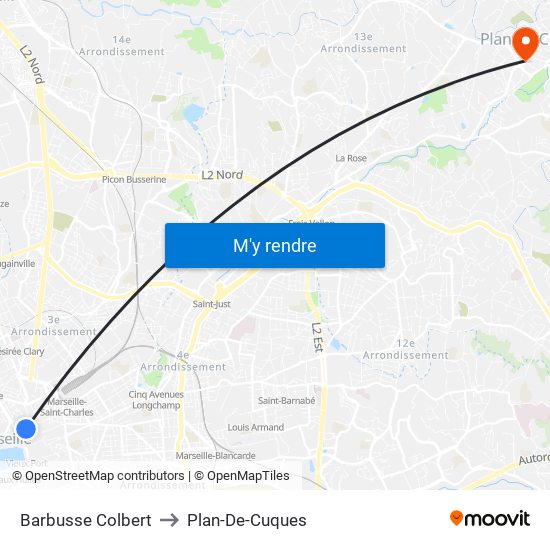 Barbusse Colbert to Plan-De-Cuques map