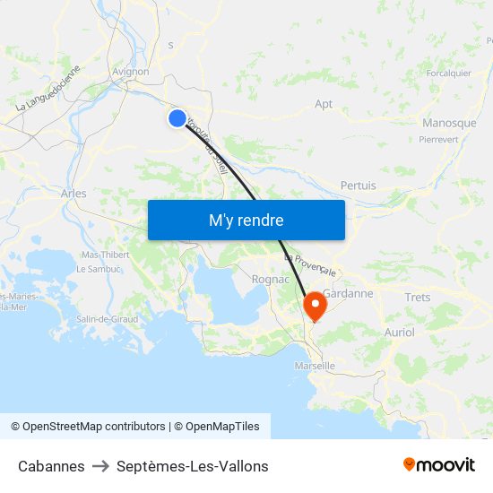 Cabannes to Septèmes-Les-Vallons map