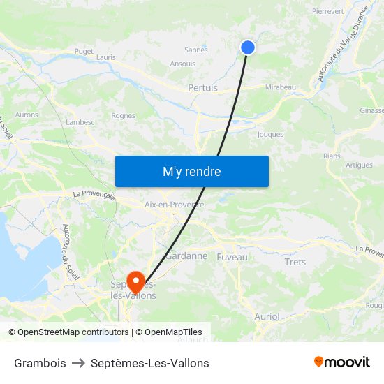 Grambois to Septèmes-Les-Vallons map