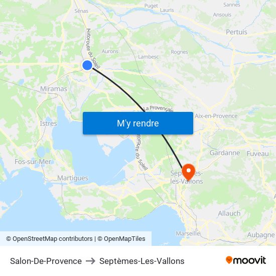 Salon-De-Provence to Septèmes-Les-Vallons map