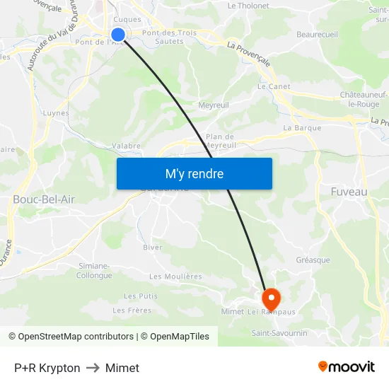 P+R Krypton to Mimet map