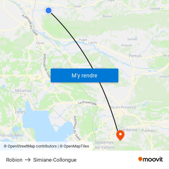 Robion to Simiane-Collongue map