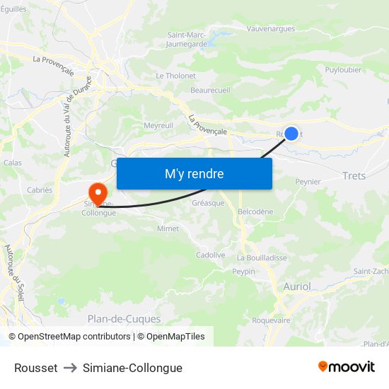 Rousset to Simiane-Collongue map