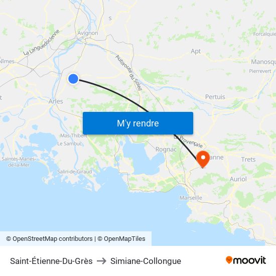 Saint-Étienne-Du-Grès to Simiane-Collongue map