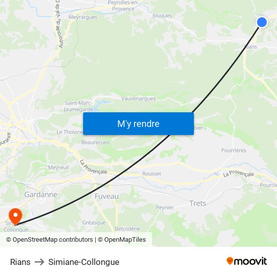 Rians to Simiane-Collongue map