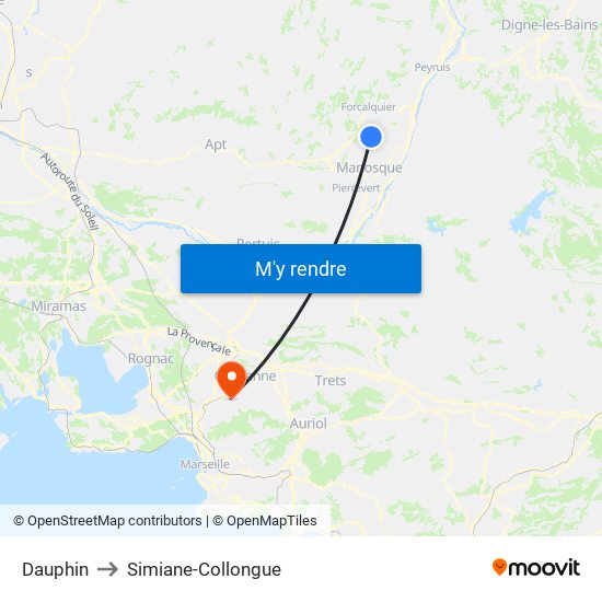 Dauphin to Simiane-Collongue map