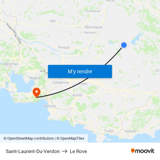 Saint-Laurent-Du-Verdon to Le Rove map
