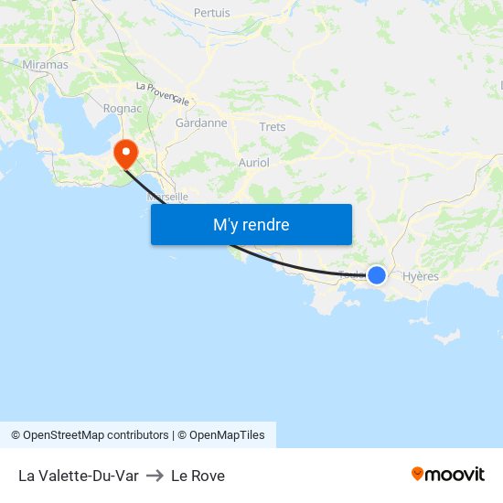 La Valette-Du-Var to Le Rove map