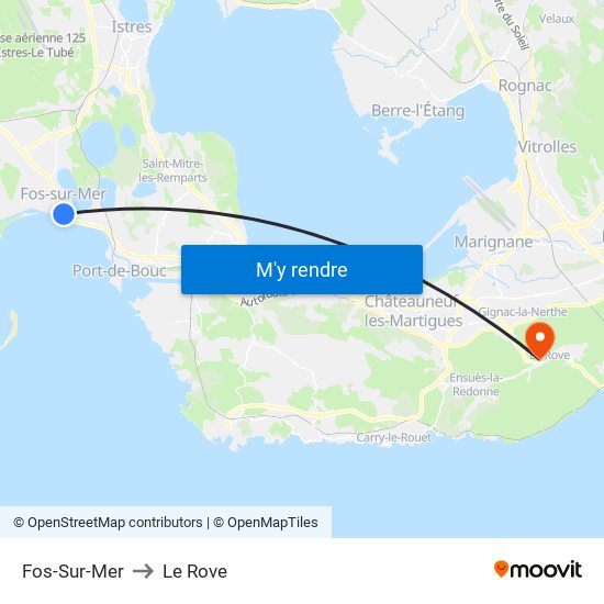 Fos-Sur-Mer to Le Rove map