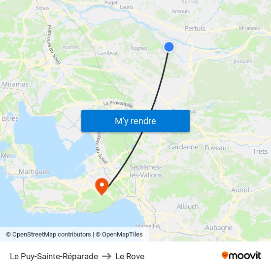 Le Puy-Sainte-Réparade to Le Rove map