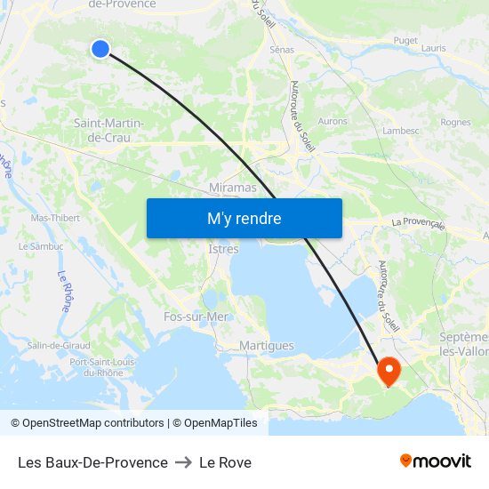 Les Baux-De-Provence to Les Baux-De-Provence map