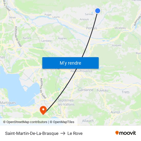 Saint-Martin-De-La-Brasque to Le Rove map