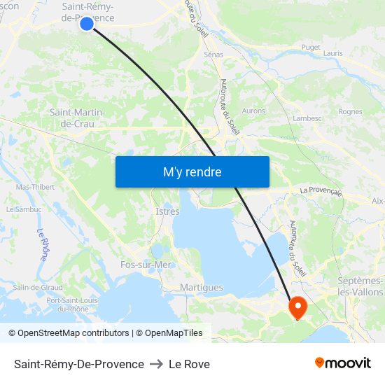 Saint-Rémy-De-Provence to Le Rove map