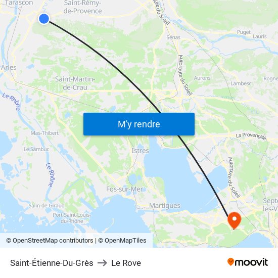 Saint-Étienne-Du-Grès to Le Rove map