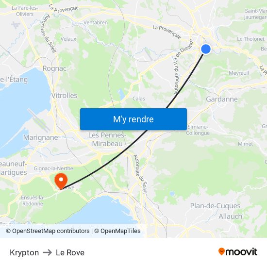 Krypton to Le Rove map