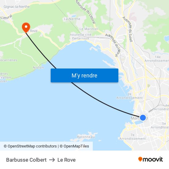 Barbusse Colbert to Le Rove map