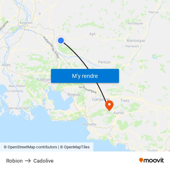 Robion to Cadolive map