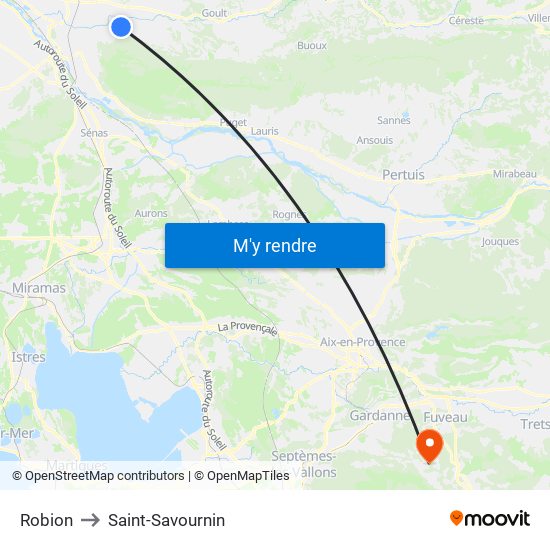 Robion to Saint-Savournin map