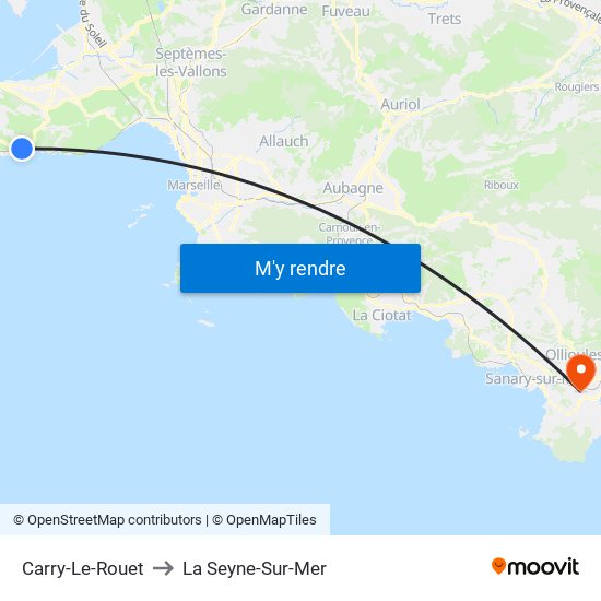 Carry-Le-Rouet to La Seyne-Sur-Mer map