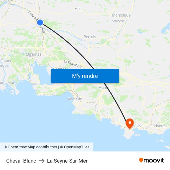 Cheval-Blanc to La Seyne-Sur-Mer map