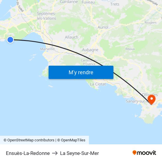 Ensuès-La-Redonne to La Seyne-Sur-Mer map