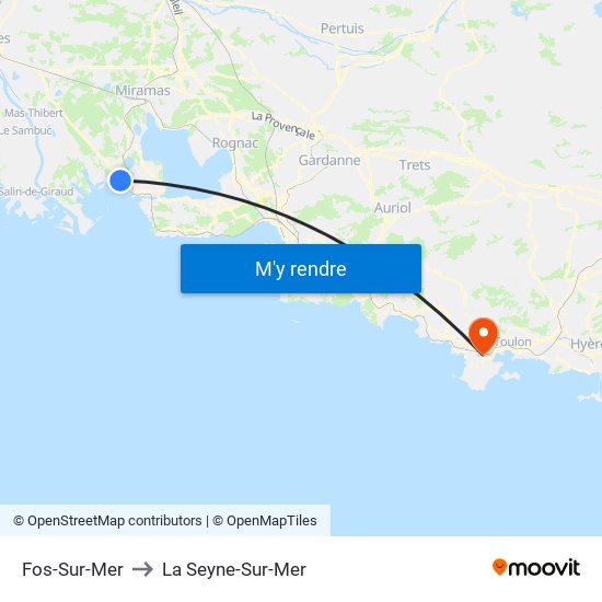 Fos-Sur-Mer to La Seyne-Sur-Mer map
