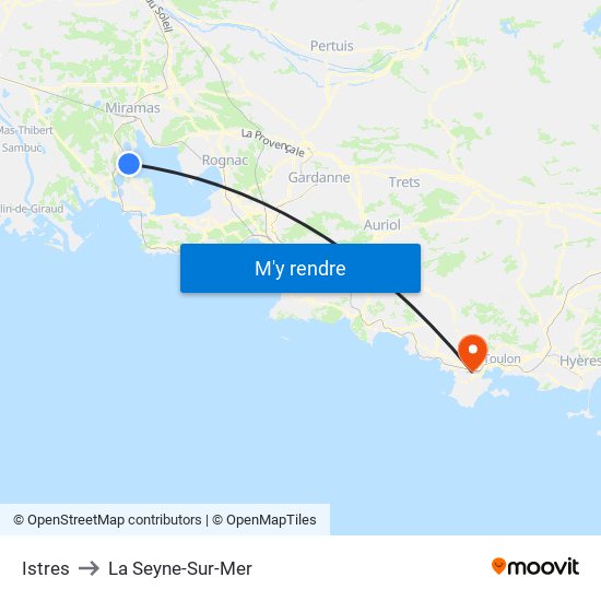Istres to La Seyne-Sur-Mer map