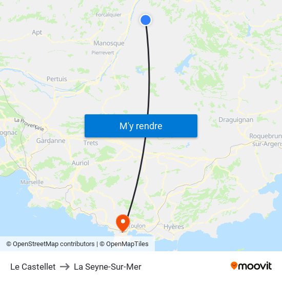 Le Castellet to La Seyne-Sur-Mer map