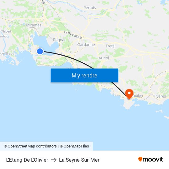 L'Etang De L'Olivier to La Seyne-Sur-Mer map