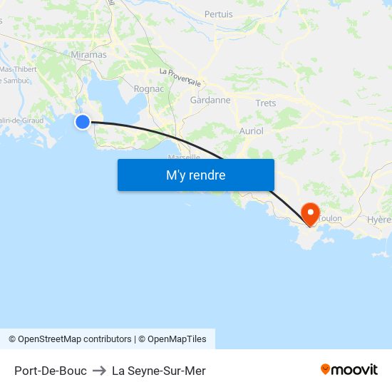 Port-De-Bouc to La Seyne-Sur-Mer map
