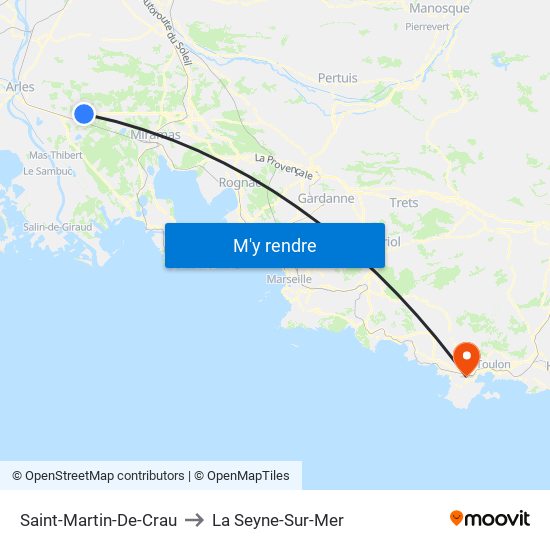 Saint-Martin-De-Crau to La Seyne-Sur-Mer map