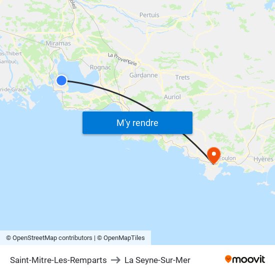 Saint-Mitre-Les-Remparts to La Seyne-Sur-Mer map