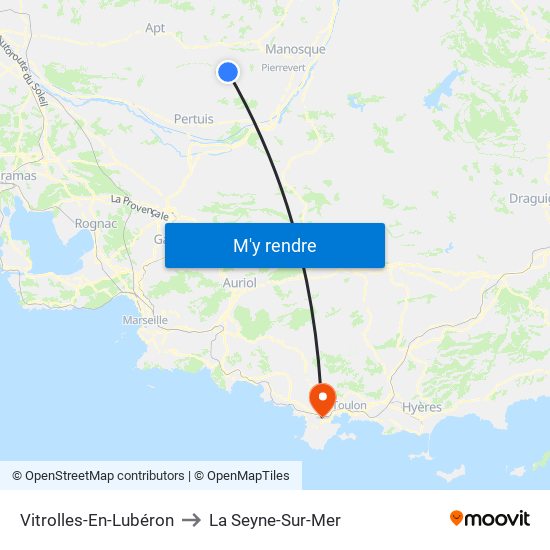 Vitrolles-En-Lubéron to La Seyne-Sur-Mer map