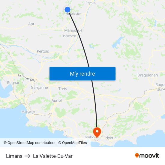 Limans to La Valette-Du-Var map