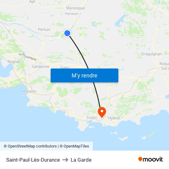 Saint-Paul-Lès-Durance to La Garde map
