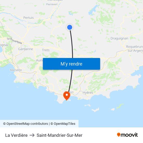 La Verdière to Saint-Mandrier-Sur-Mer map
