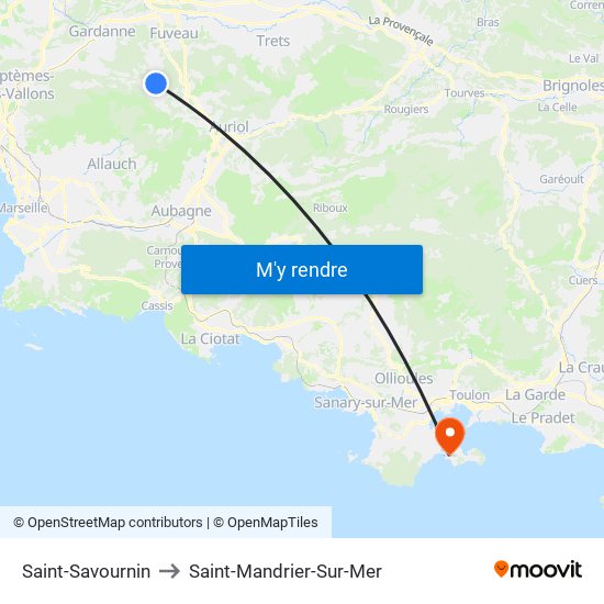 Saint-Savournin to Saint-Mandrier-Sur-Mer map