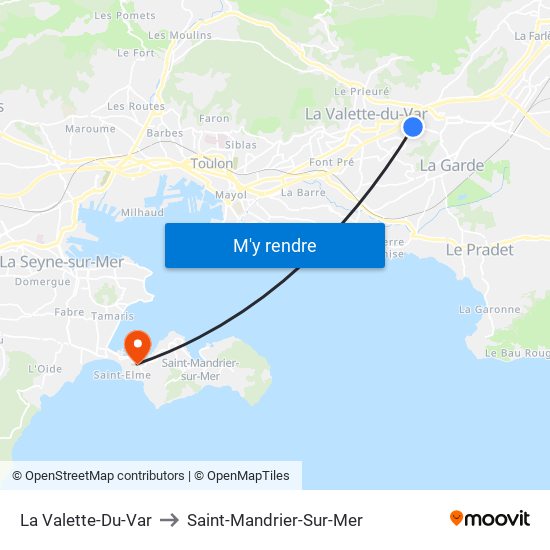 La Valette-Du-Var to Saint-Mandrier-Sur-Mer map