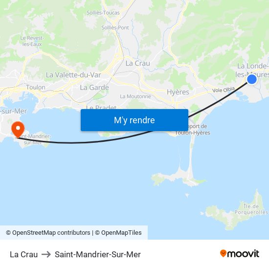 La Crau to Saint-Mandrier-Sur-Mer map