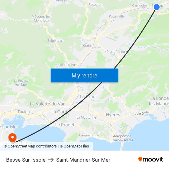 Besse-Sur-Issole to Saint-Mandrier-Sur-Mer map