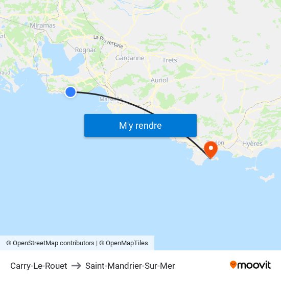 Carry-Le-Rouet to Saint-Mandrier-Sur-Mer map