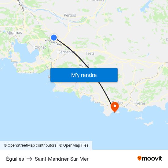 Éguilles to Saint-Mandrier-Sur-Mer map
